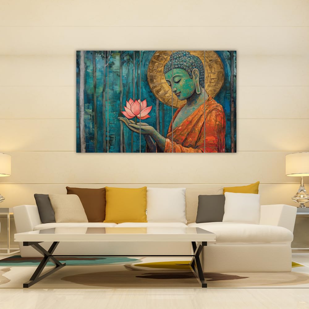 inep-b0dl5fk1hj-detailed-shot-of-premium-vinyl-print-in-framed-buddha-wall-art-set-with-floral-motifs.jpg